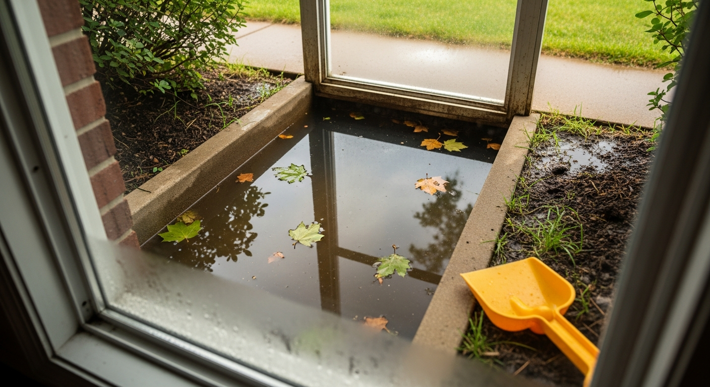 Caseyville, IL's Summer Storm Challenge: Preventing & Cleaning Up Basement Window Well Flooding — in-context / use-case image