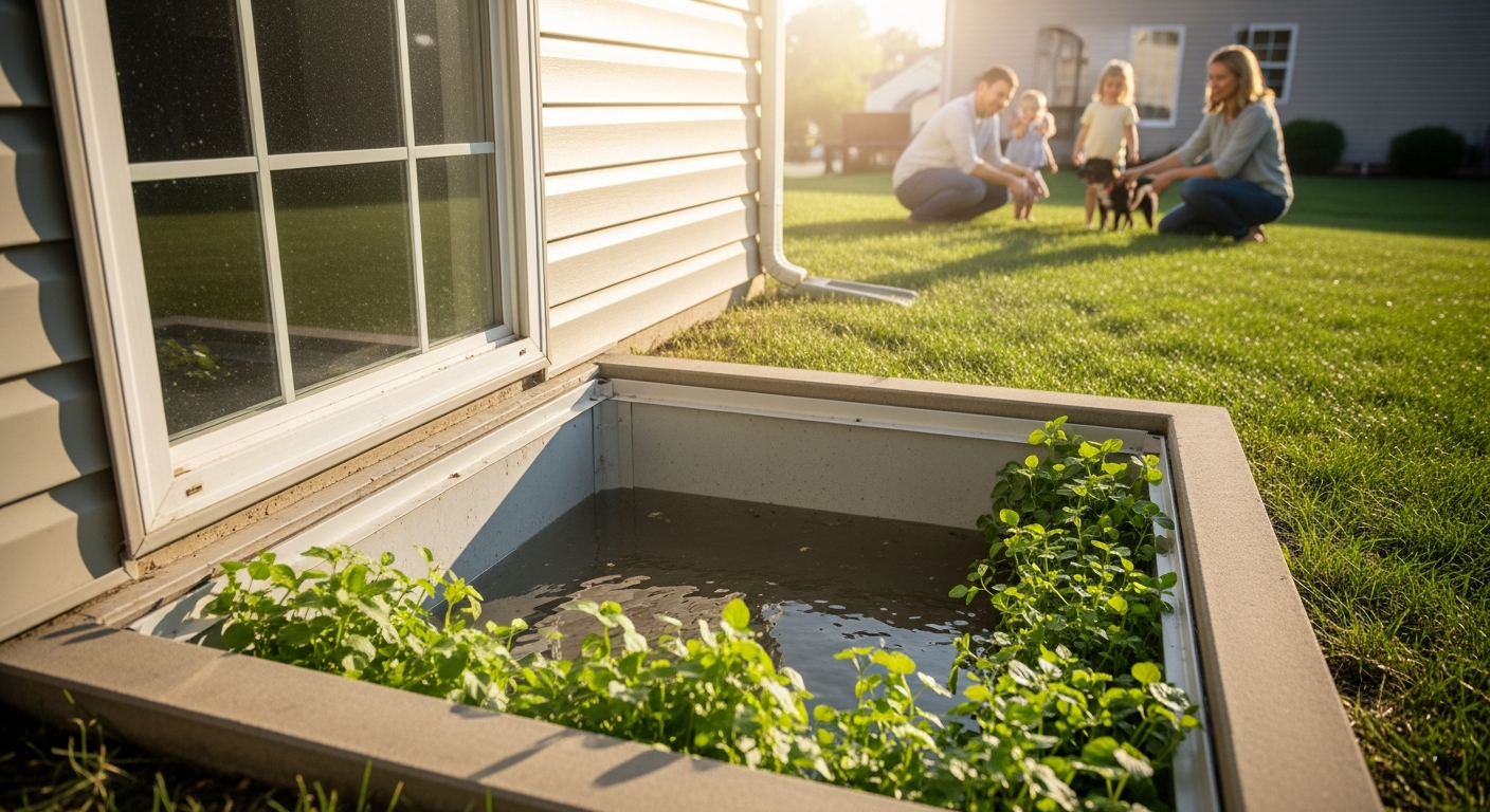 Caseyville, IL's Summer Storm Challenge: Preventing & Cleaning Up Basement Window Well Flooding — outcome / result image