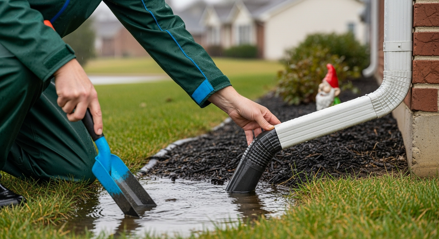 Edwardsville's Spring Rainfall: Essential Exterior Drainage Solutions to Prevent Basement Flooding — human element image