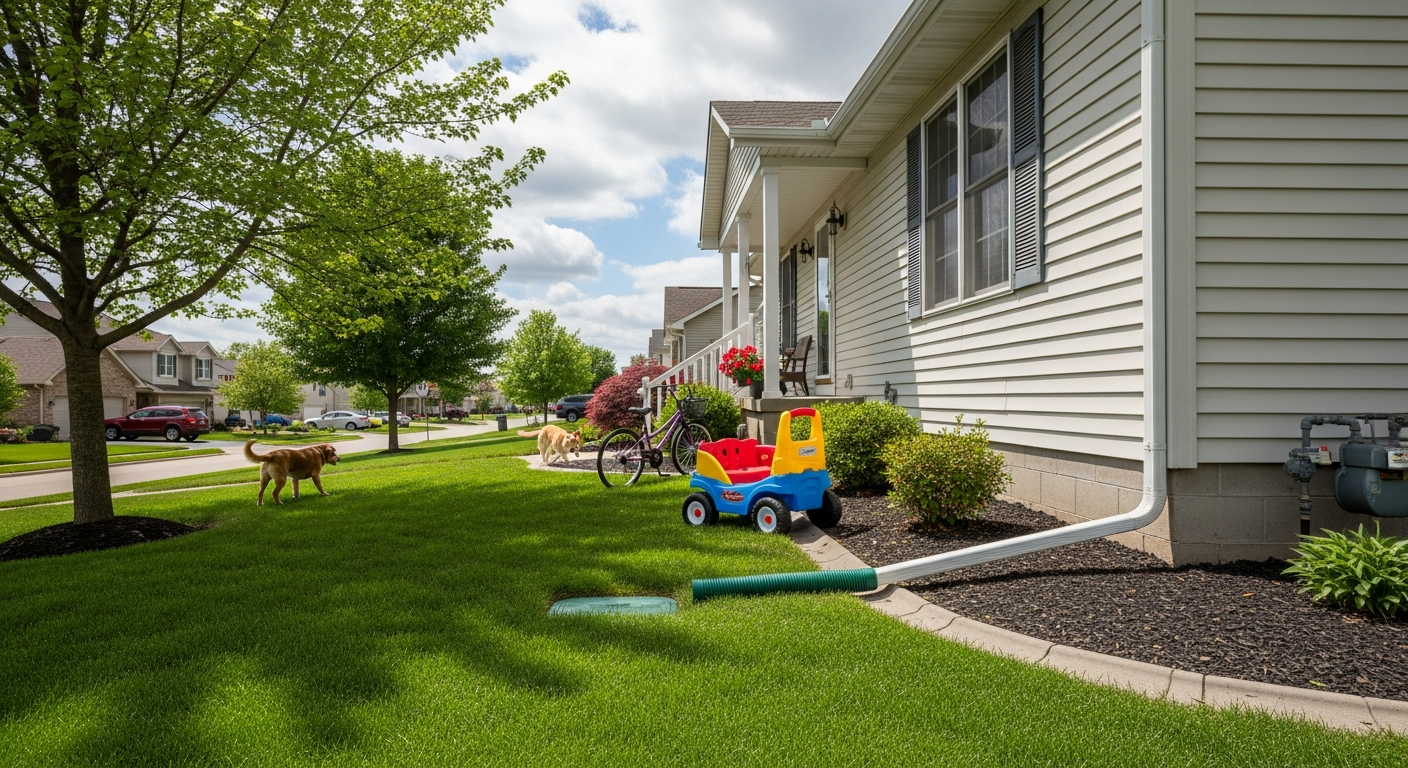 Edwardsville's Spring Rainfall: Essential Exterior Drainage Solutions to Prevent Basement Flooding — in-context / use-case image