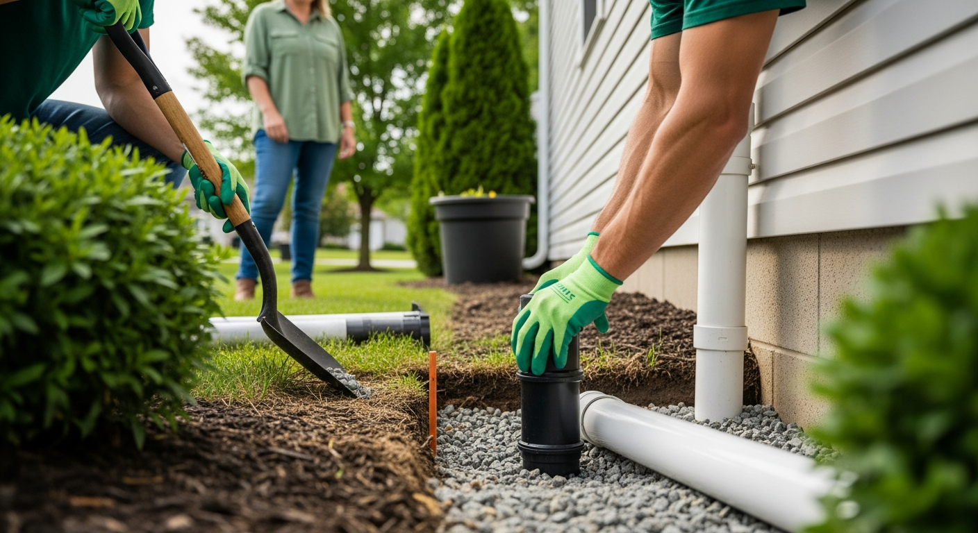 Edwardsville's Spring Rainfall: Essential Exterior Drainage Solutions to Prevent Basement Flooding — process / how-it-works image