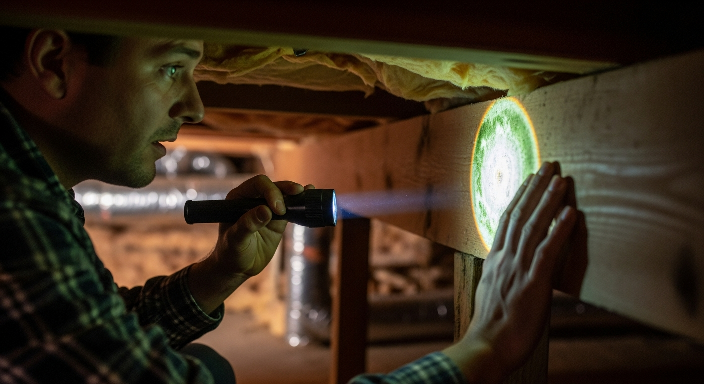 Marine, IL Homes: Uncovering Hidden Crawl Space Mold Risks from Summer Humidity and Lingering Spring Moisture — human element image