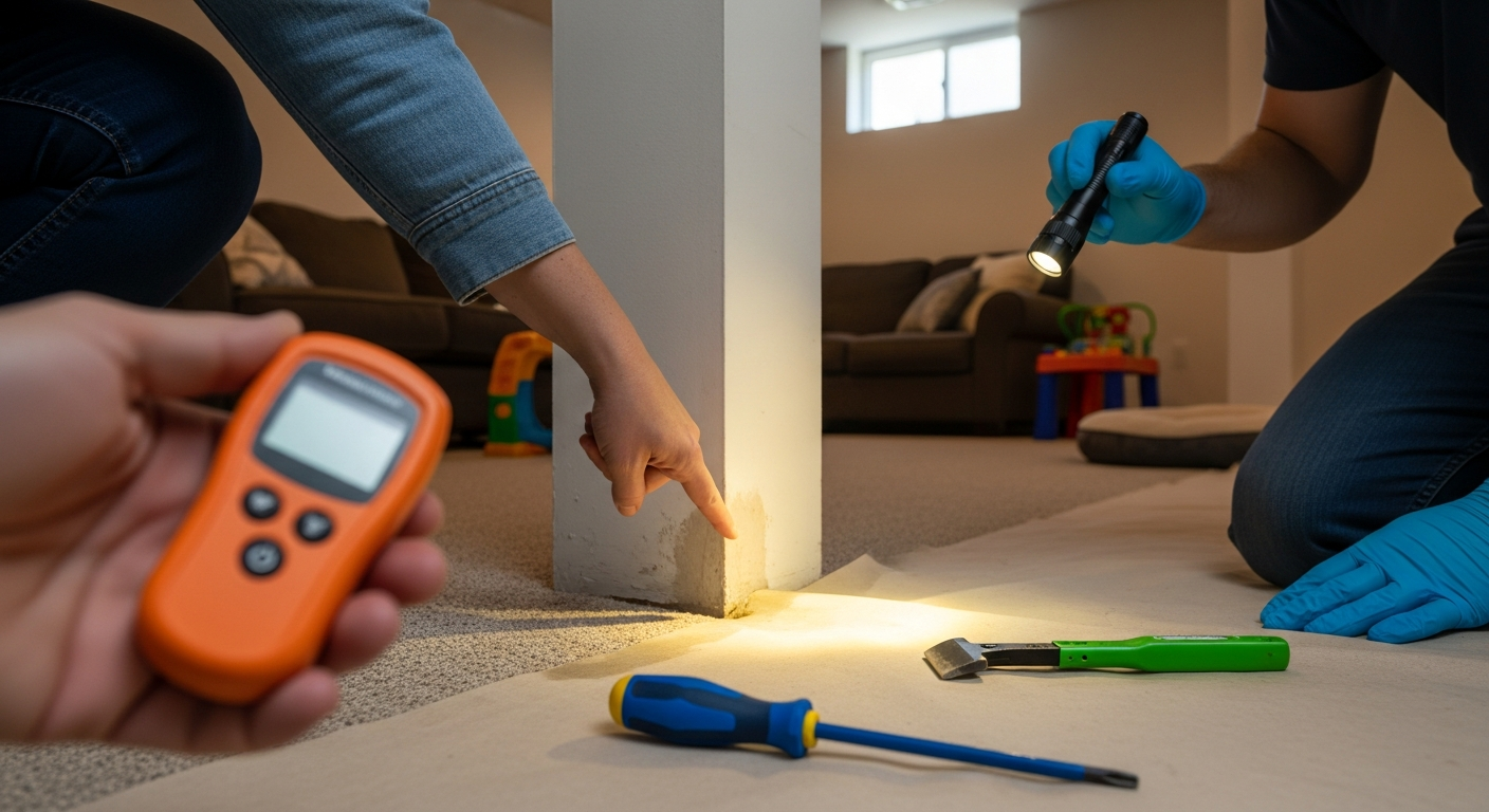 O'Fallon, IL's Newer Homes: Uncovering Hidden Water Damage from Appliance Leaks in Finished Basements This Spring — process / how-it-works image