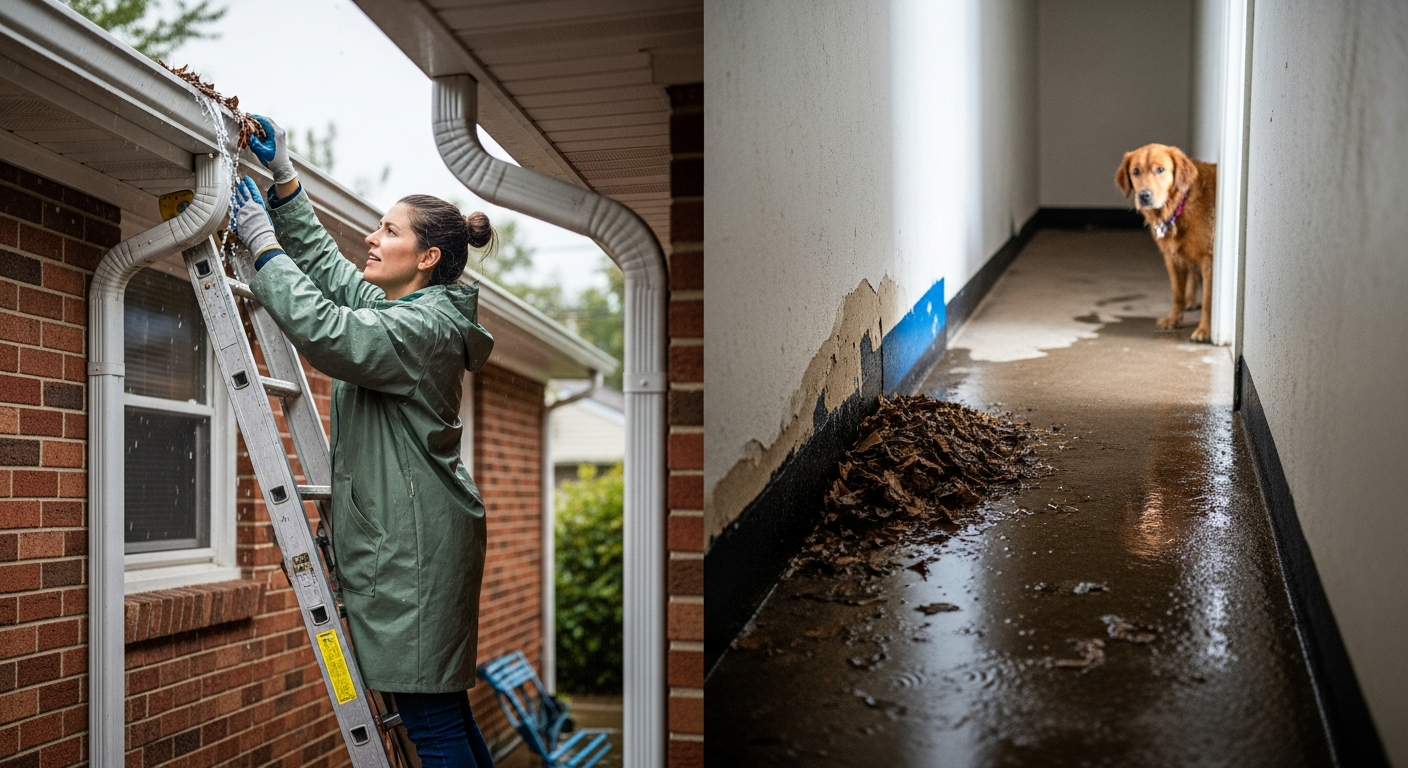Roxana, IL's Spring Storms: How Clogged Gutters Lead to Foundation Water Damage and Basement Leaks — in-context / use-case image