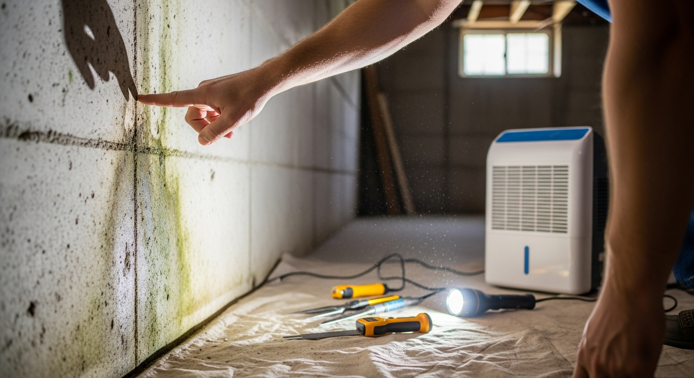 Worden, IL's Summer Basement Mystery: Uncovering the Causes of Musty Smells and Hidden Moisture — process / how-it-works image